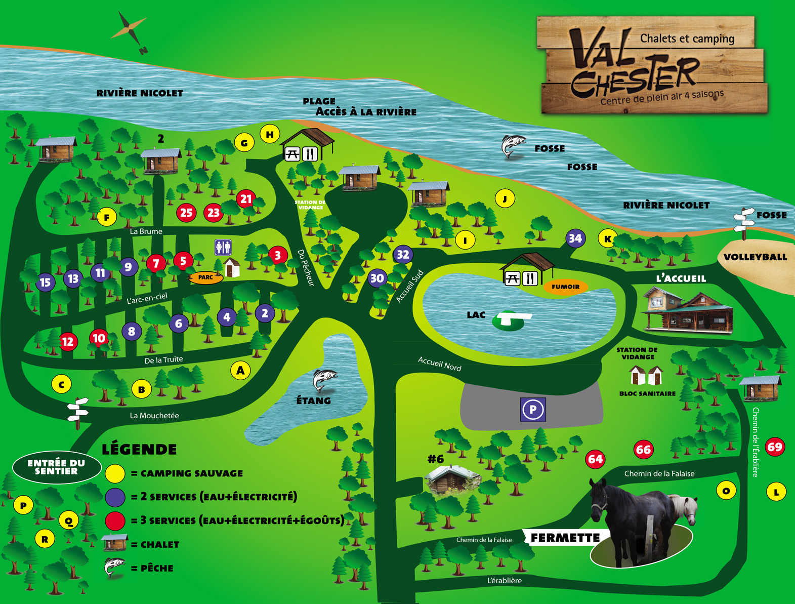 Camping Centre de plein air 4 saisons Val Chester